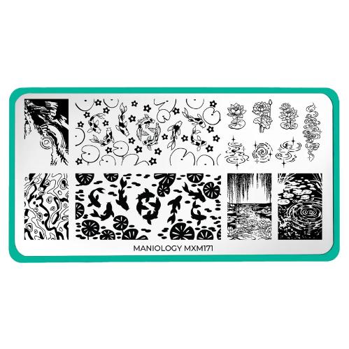 Maniology - Stamping Plate - Enchanted Waters: Lotus Mirror (MXM171) - Nail Art at Beyond Polish