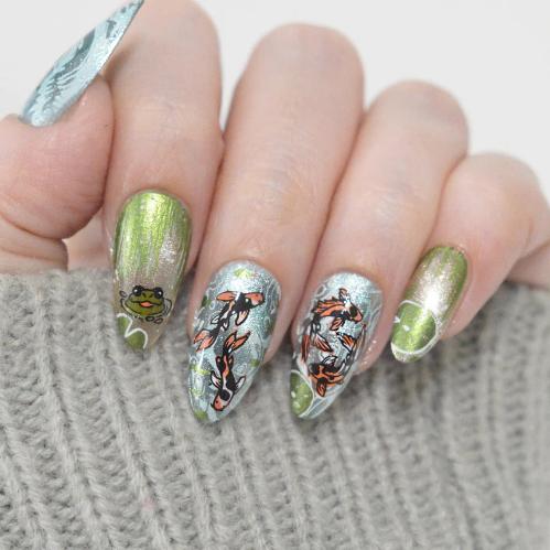 Maniology - Stamping Plate - Enchanted Waters: Lotus Mirror (MXM171) - Nail Art at Beyond Polish