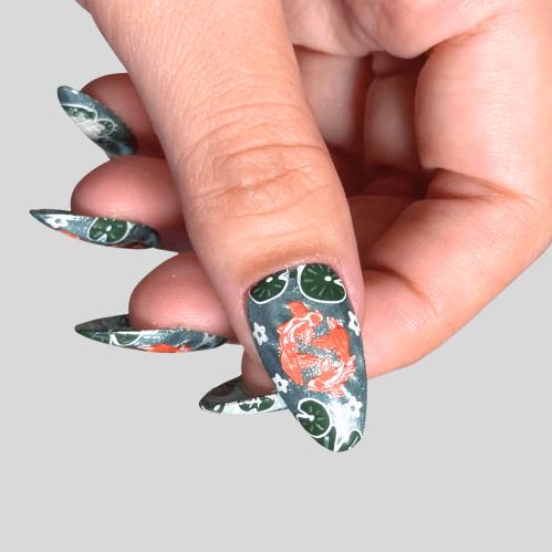 Maniology - Stamping Plate - Enchanted Waters: Lotus Mirror (MXM171) - Nail Art at Beyond Polish