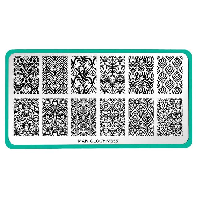Maniology - Stamping Plate - Etched In Steel - M655 - Manicure & Pedicure Tools at Beyond Polish