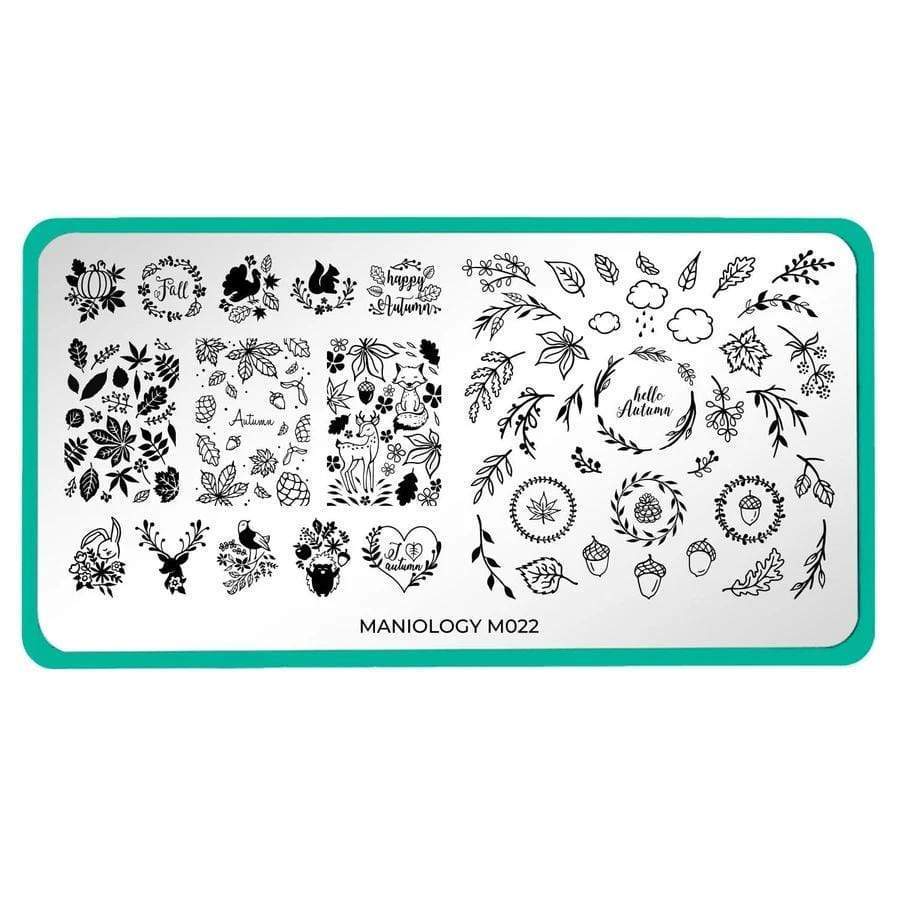 Maniology - Stamping Plate - Fall Occasions: Friendly Forest #M022 - Nail Art at Beyond Polish