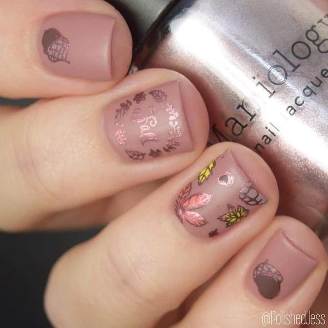 Maniology - Stamping Plate - Fall Occasions: Friendly Forest #M022 - Nail Art at Beyond Polish