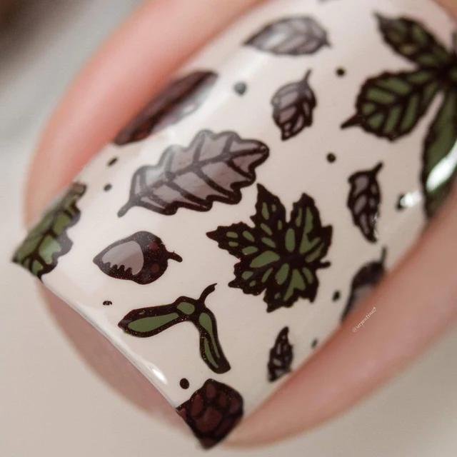 Maniology - Stamping Plate - Fall Occasions: Friendly Forest #M022 - Nail Art at Beyond Polish