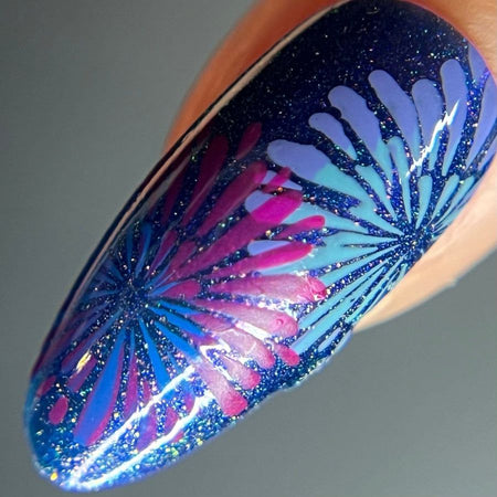 Maniology - Stamping Plate - Fireworks Frenzy (M445) - Nail Art at Beyond Polish