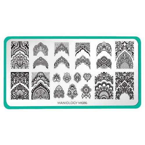Maniology - Stamping Plate - Fit for a Queen (M686) - Manicure & Pedicure Tools at Beyond Polish