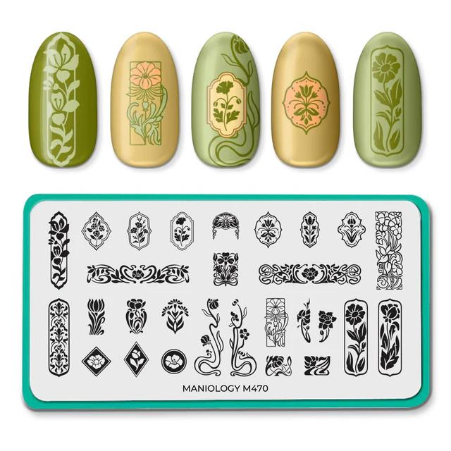 Maniology - Stamping Plate - Fleur Nouveau #M470 - Nail Art at Beyond Polish