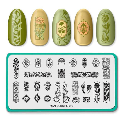 Maniology - Stamping Plate - Fleur Nouveau #M470