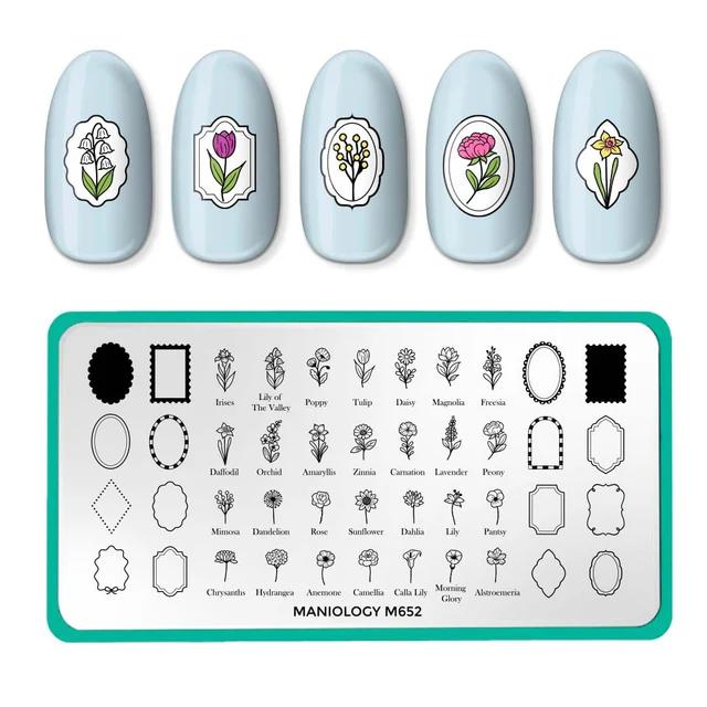 Maniology - Stamping Plate - Floral Moments (M652) - Manicure & Pedicure Tools at Beyond Polish