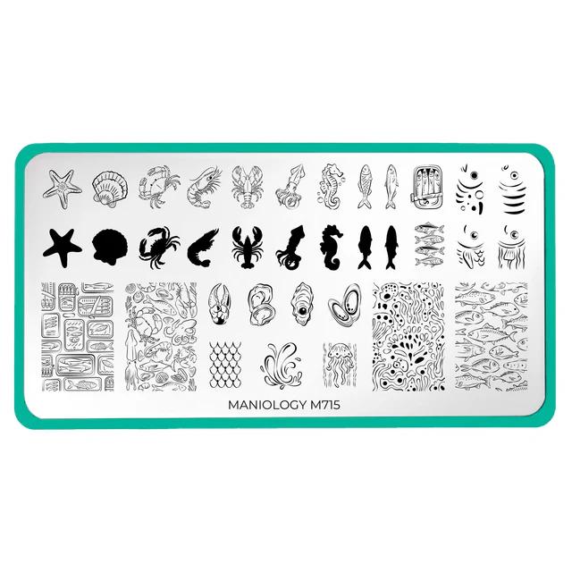 Maniology - Stamping Plate - Fresh Catch (M715) - Nail Art at Beyond Polish