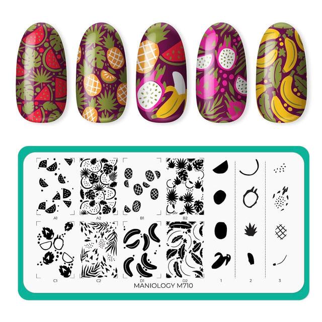Maniology - Stamping Plate - Fruta Fresca (M710) - Nail Art at Beyond Polish