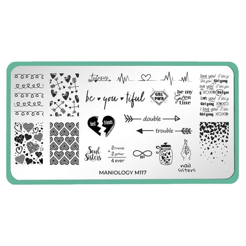 Maniology - Stamping Plate - Galentine's Day Occasions: BFF #M117
