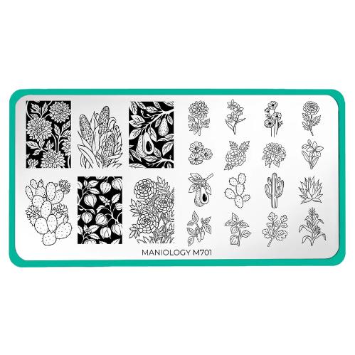 Maniology - Stamping Plate - Garden Fresh #M701 - Nail Art at Beyond Polish