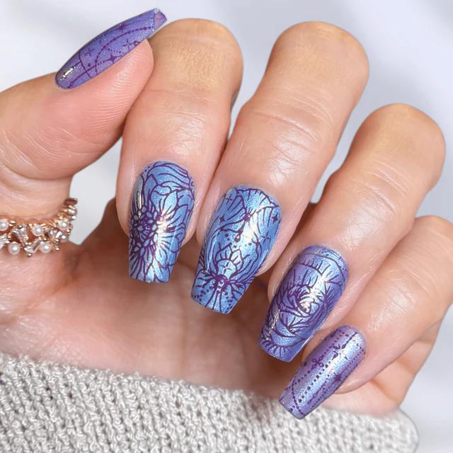 Maniology - Stamping Plate - Garden Gems: Diamond Dewdrop (Mxm176) - Nail Art at Beyond Polish