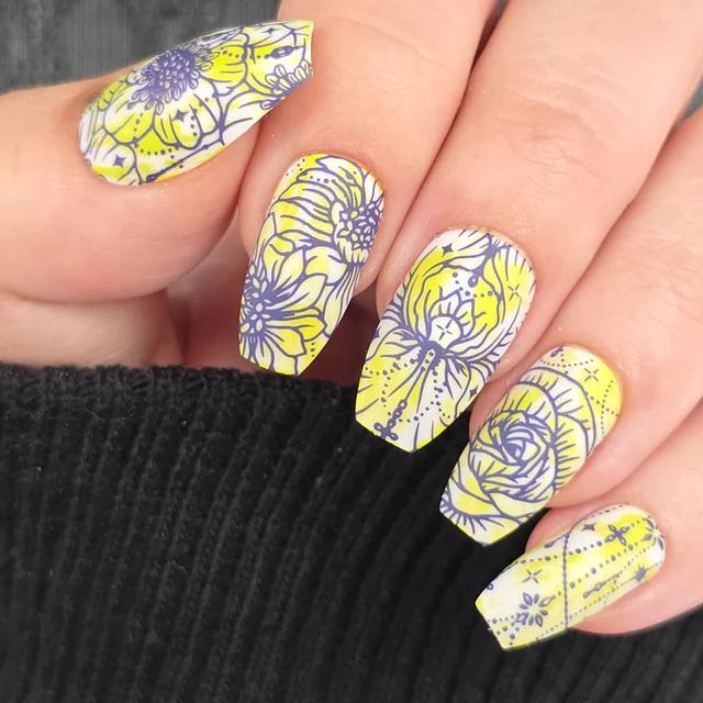 Maniology - Stamping Plate - Garden Gems: Diamond Dewdrop (Mxm176) - Nail Art at Beyond Polish