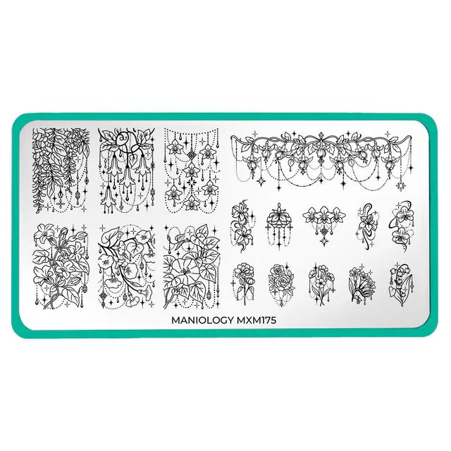 Maniology - Stamping Plate - Garden Gems: Gemstone Bouquet (Mxm175) - Nail Art at Beyond Polish