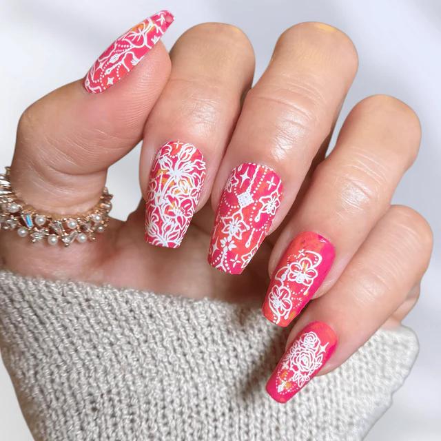 Maniology - Stamping Plate - Garden Gems: Gemstone Bouquet (Mxm175) - Nail Art at Beyond Polish