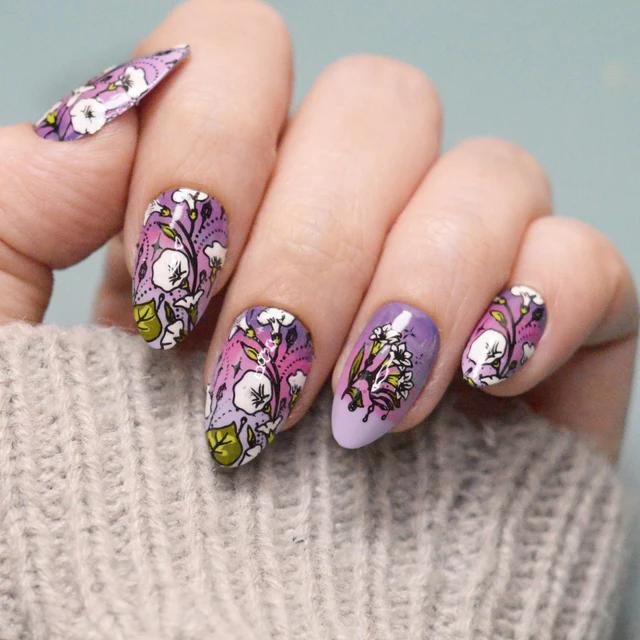 Maniology - Stamping Plate - Garden Gems: Gemstone Bouquet (Mxm175) - Nail Art at Beyond Polish