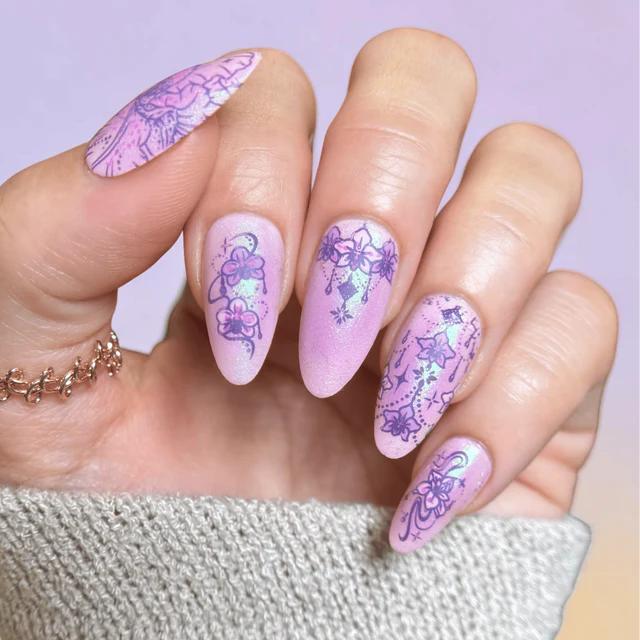Maniology - Stamping Plate - Garden Gems: Gemstone Bouquet (Mxm175) - Nail Art at Beyond Polish