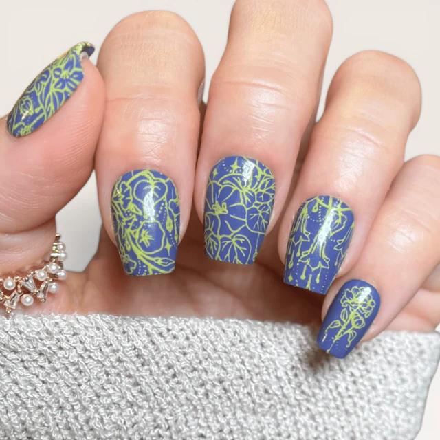 Maniology - Stamping Plate - Garden Gems: Gemstone Bouquet (Mxm175) - Nail Art at Beyond Polish