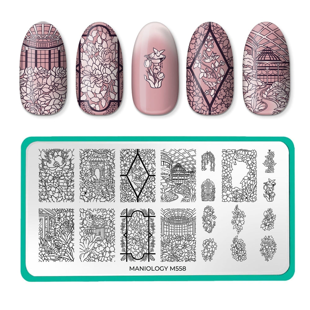 Maniology - Stamping Plate - Garden Soiree (M558) - Nail Art at Beyond Polish