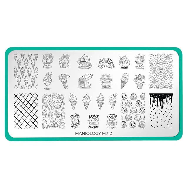 Maniology - Stamping Plate - Gelateria (M712) - Nail Art at Beyond Polish