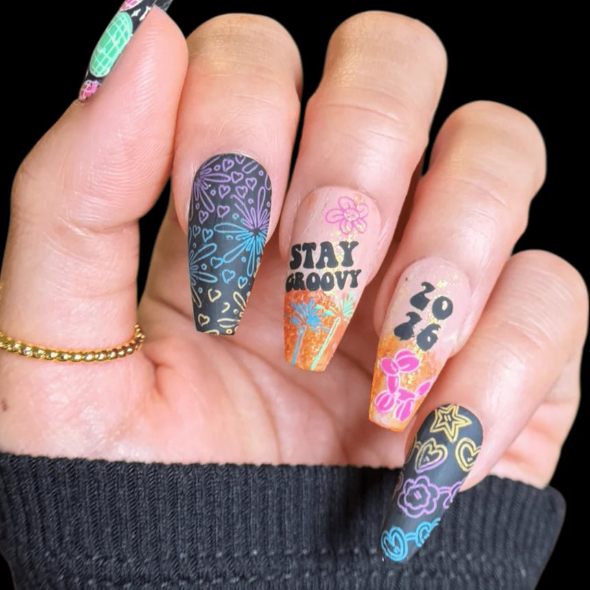 Maniology - Stamping Plate - Groovy NY (M669) - Manicure & Pedicure Tools at Beyond Polish