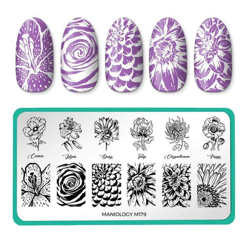 Maniology - Stamping Plate - Grow With Love #M179
