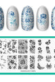 Maniology - Stamping Plate - Gzhel Roses - M674 - Manicure & Pedicure Tools at Beyond Polish