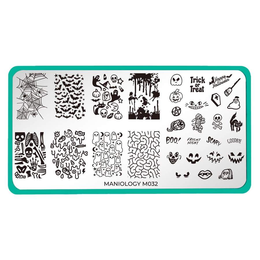 Maniology - Stamping Plate - Halloween: Fright Night #M032 - Nail Art at Beyond Polish