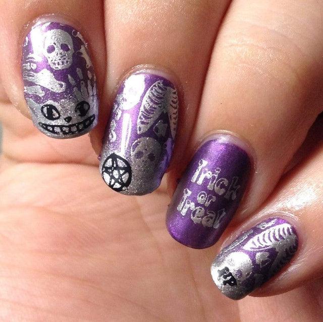 Maniology - Stamping Plate - Halloween: Fright Night #M032 - Nail Art at Beyond Polish