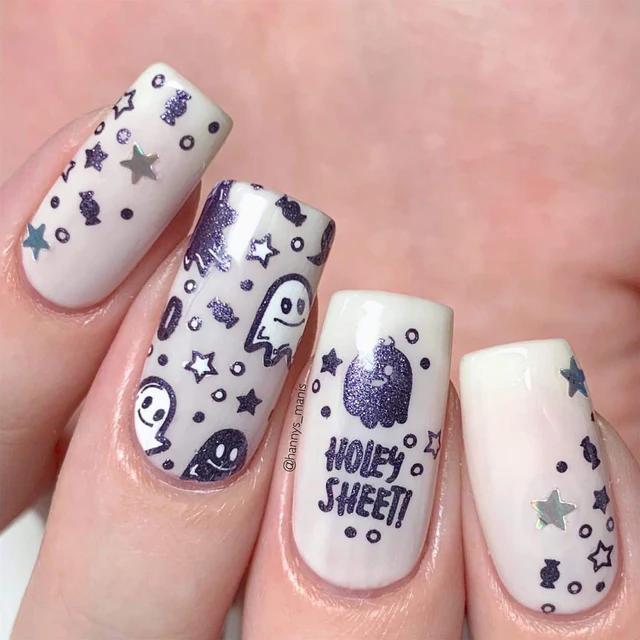 Maniology - Stamping Plate - Halloween: Ghosted #M056 - Nail Art at Beyond Polish