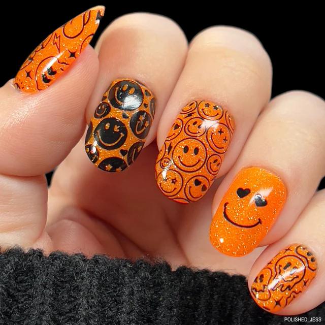 Maniology - Stamping Plate - Happy Face Nails #M439 - Nail Art at Beyond Polish