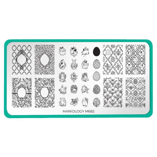 Maniology - Stamping Plate - Heirloom Eggs - M682 - Manicure & Pedicure Tools at Beyond Polish