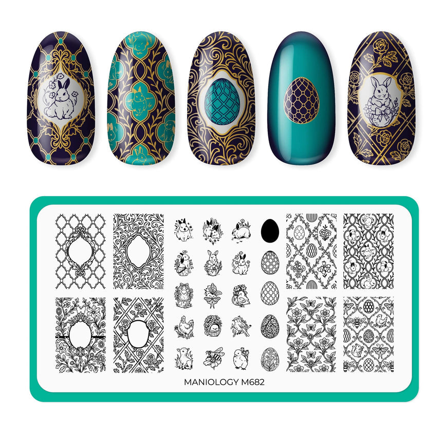 Maniology - Stamping Plate - Heirloom Eggs - M682 - Manicure & Pedicure Tools at Beyond Polish