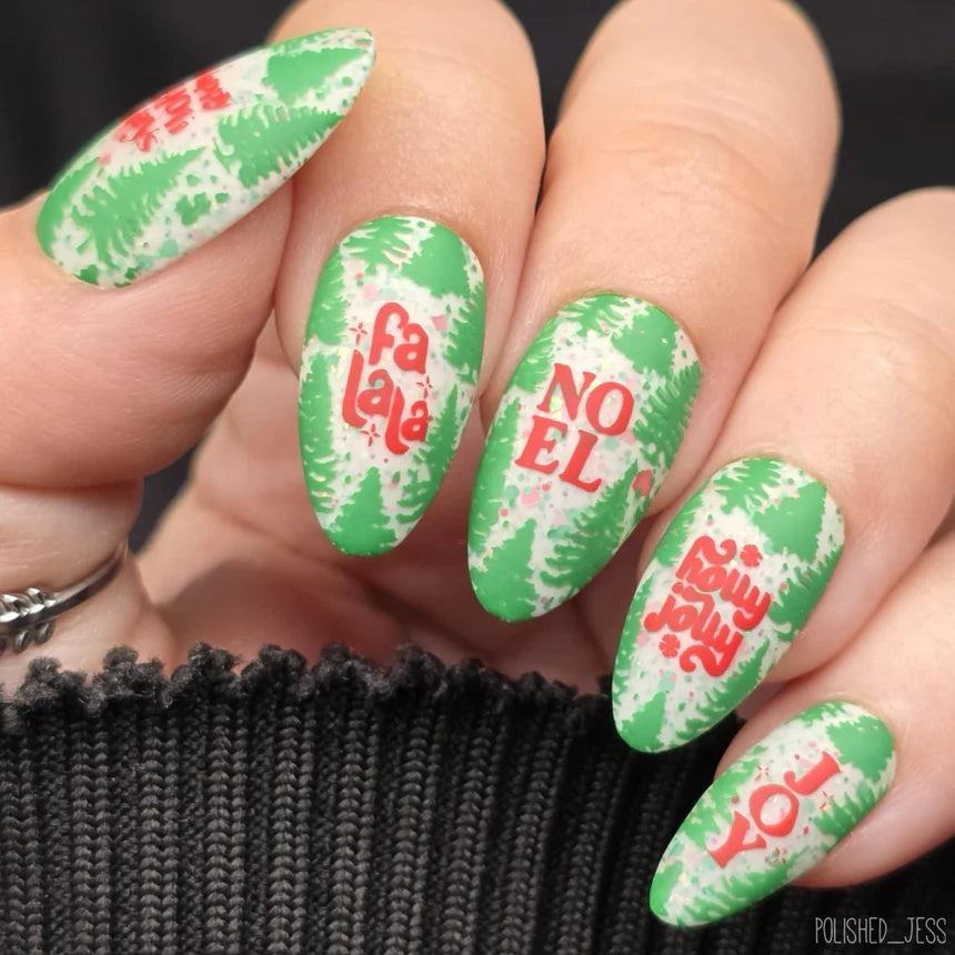 Maniology - Stamping Plate - Holiday Greetings - M636 - Manicure & Pedicure Tools at Beyond Polish