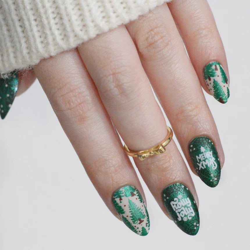 Maniology - Stamping Plate - Holiday Greetings - M636 - Manicure & Pedicure Tools at Beyond Polish