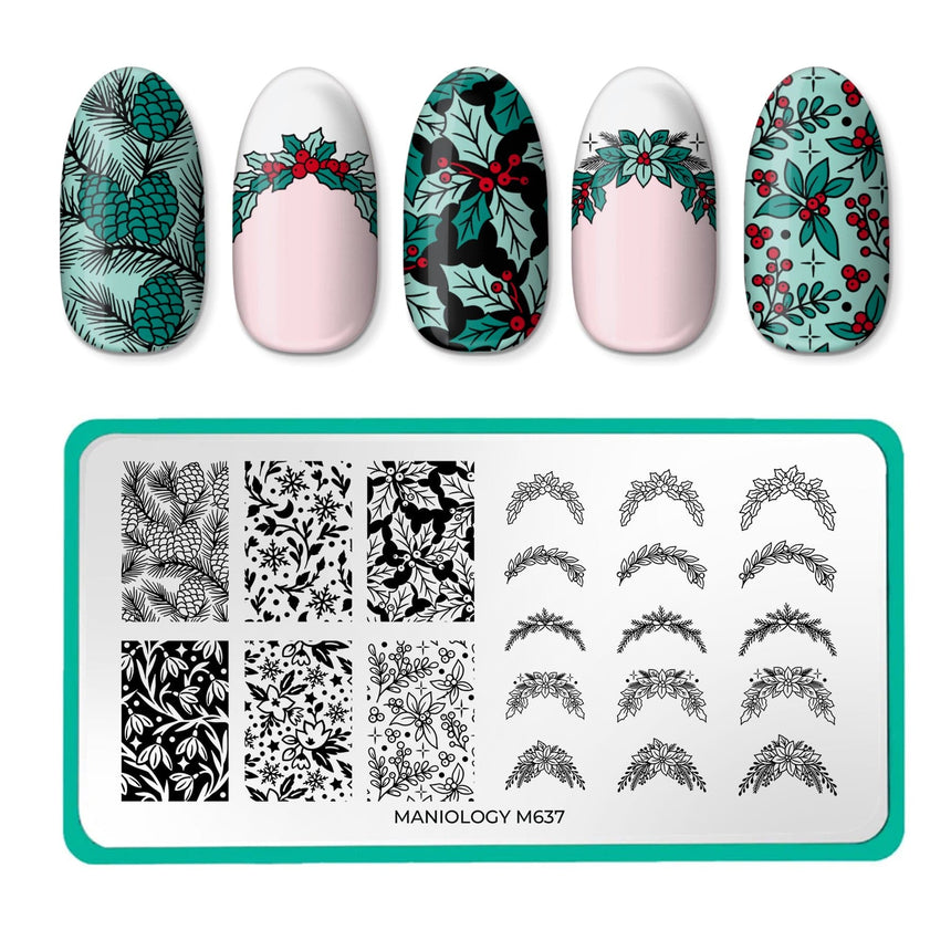 Maniology - Stamping Plate - Ice Garden - M637 - Manicure & Pedicure Tools at Beyond Polish