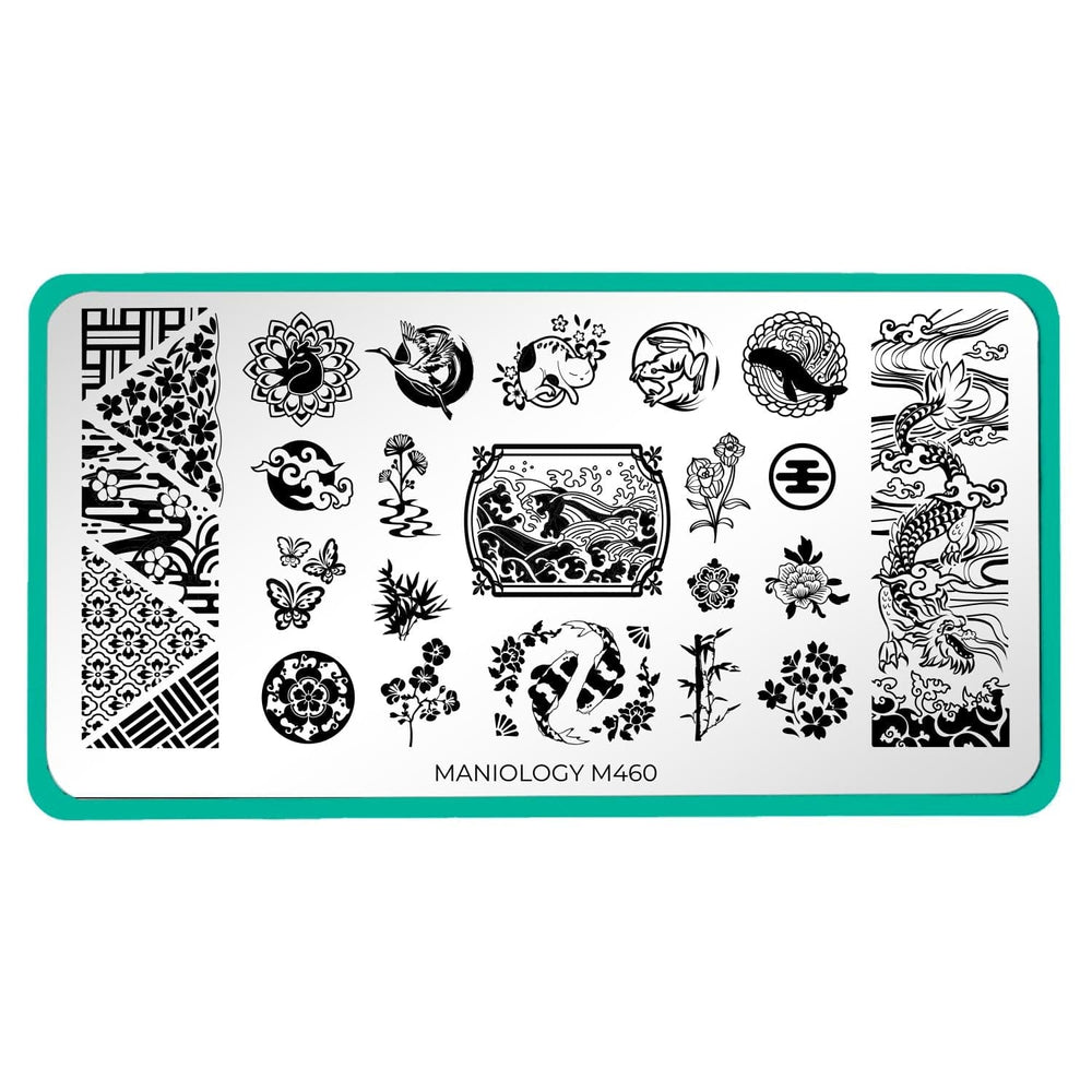 Maniology - Stamping Plate - Japanese Porcelain #M460 - Nail Art at Beyond Polish