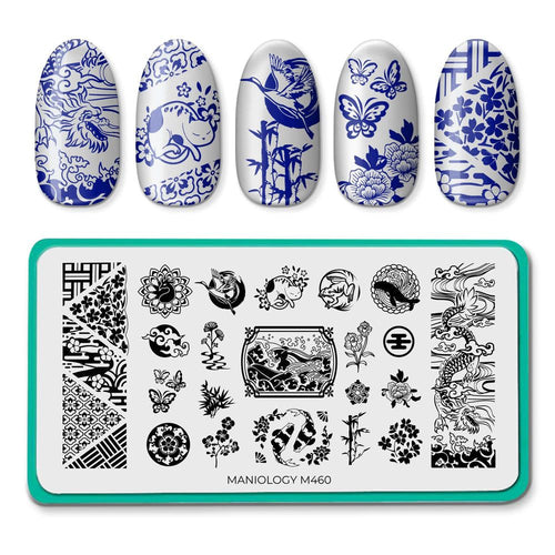 Maniology - Stamping Plate - Japanese Porcelain  #M460