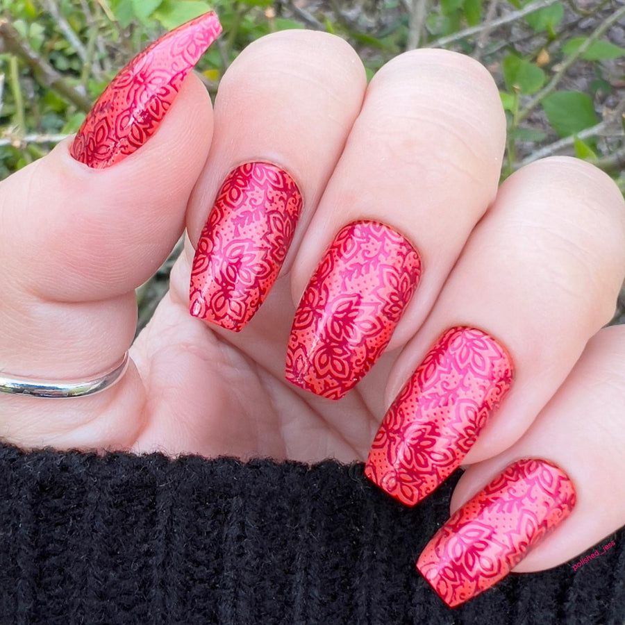 Maniology - Stamping Plate - Lacey Details (M443) - Nail Art at Beyond Polish