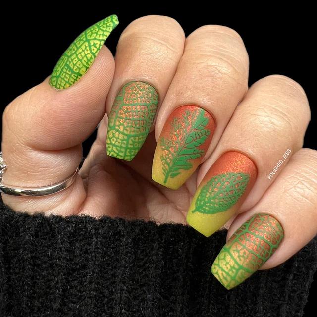 Maniology - Stamping Plate - Leaf Skeletons (M404) - Nail Art at Beyond Polish