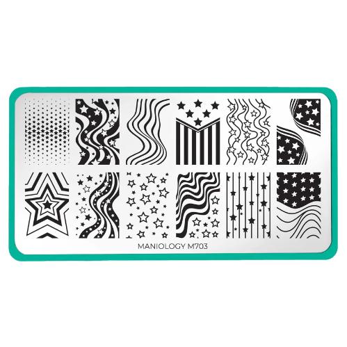 Maniology - Stamping Plate - Liberty Line #M703 - Nail Art at Beyond Polish