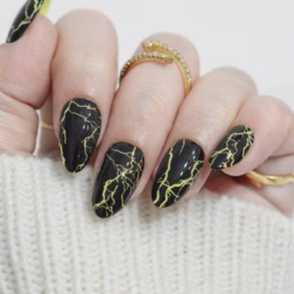 Maniology - Stamping Plate - Lightning Strikes (M572) - Nail Art at Beyond Polish