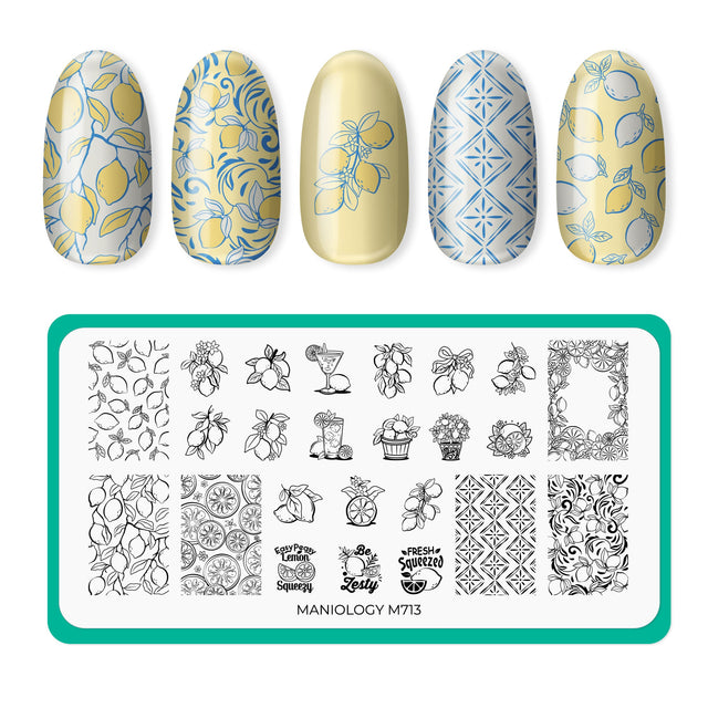 Maniology - Stamping Plate - Limoncello (M713) - Nail Art at Beyond Polish