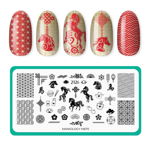 Maniology - Stamping Plate - Lunar New Year: Year Of The Horse (M670)