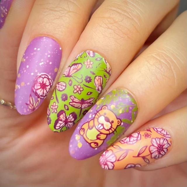 Maniology - Stamping Plate - Meadow Magic #M466 - Nail Art at Beyond Polish