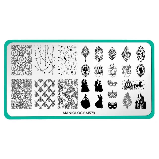 Maniology - Stamping Plate - Midnight Ball (M579) - Nail Art at Beyond Polish