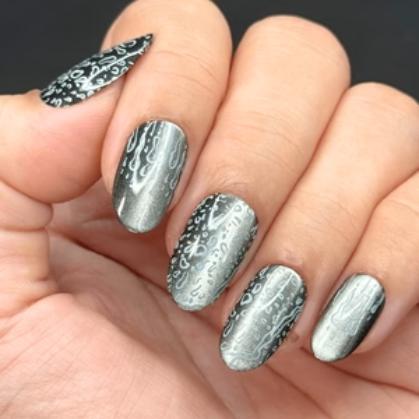 Maniology - Stamping Plate - Misty Mornings (M575) - Nail Art at Beyond Polish