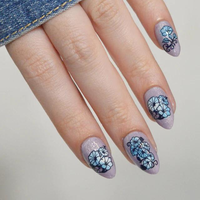 Maniology - Stamping Plate - Morning Glory (M666) - Nail Stamping Plate - Nail Art at Beyond Polish