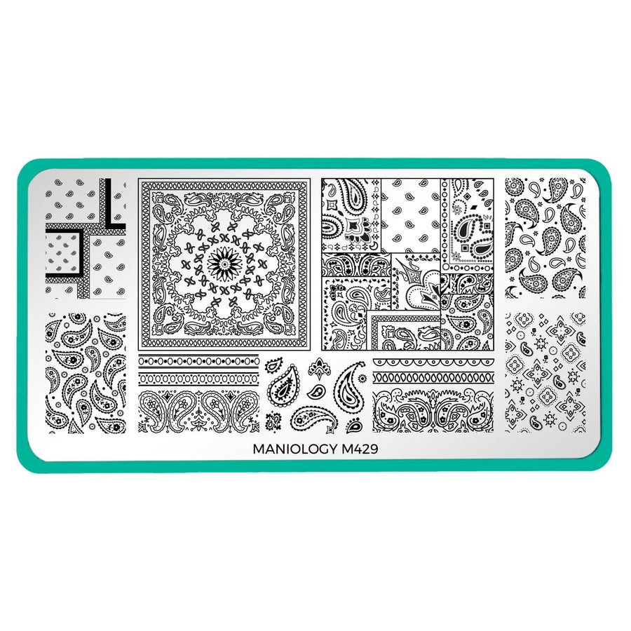Maniology - Stamping Plate - Paisley Patchwork (M429) - Nail Art at Beyond Polish
